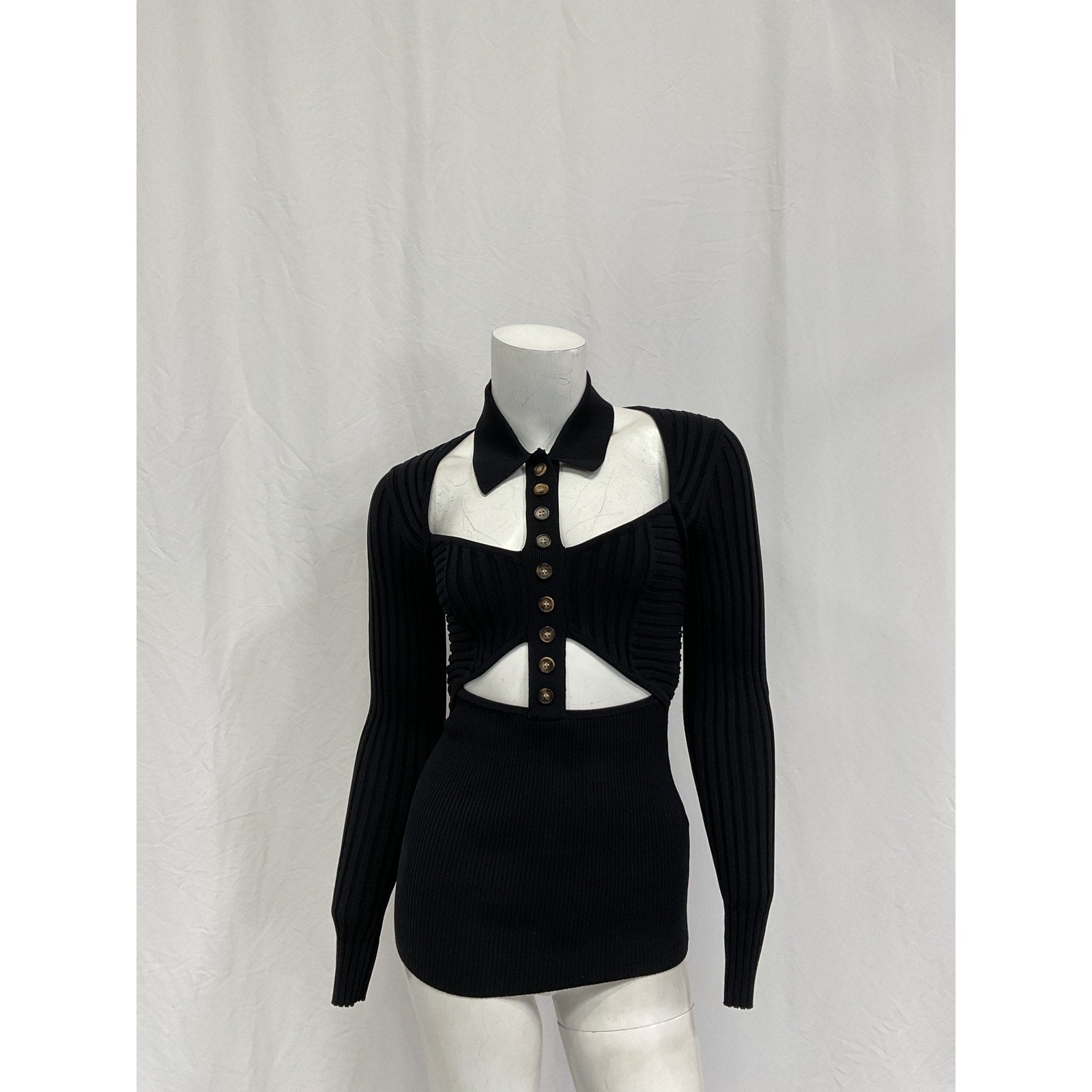 Significant Other 'Delta' Black Viscose Knit Top Size 2