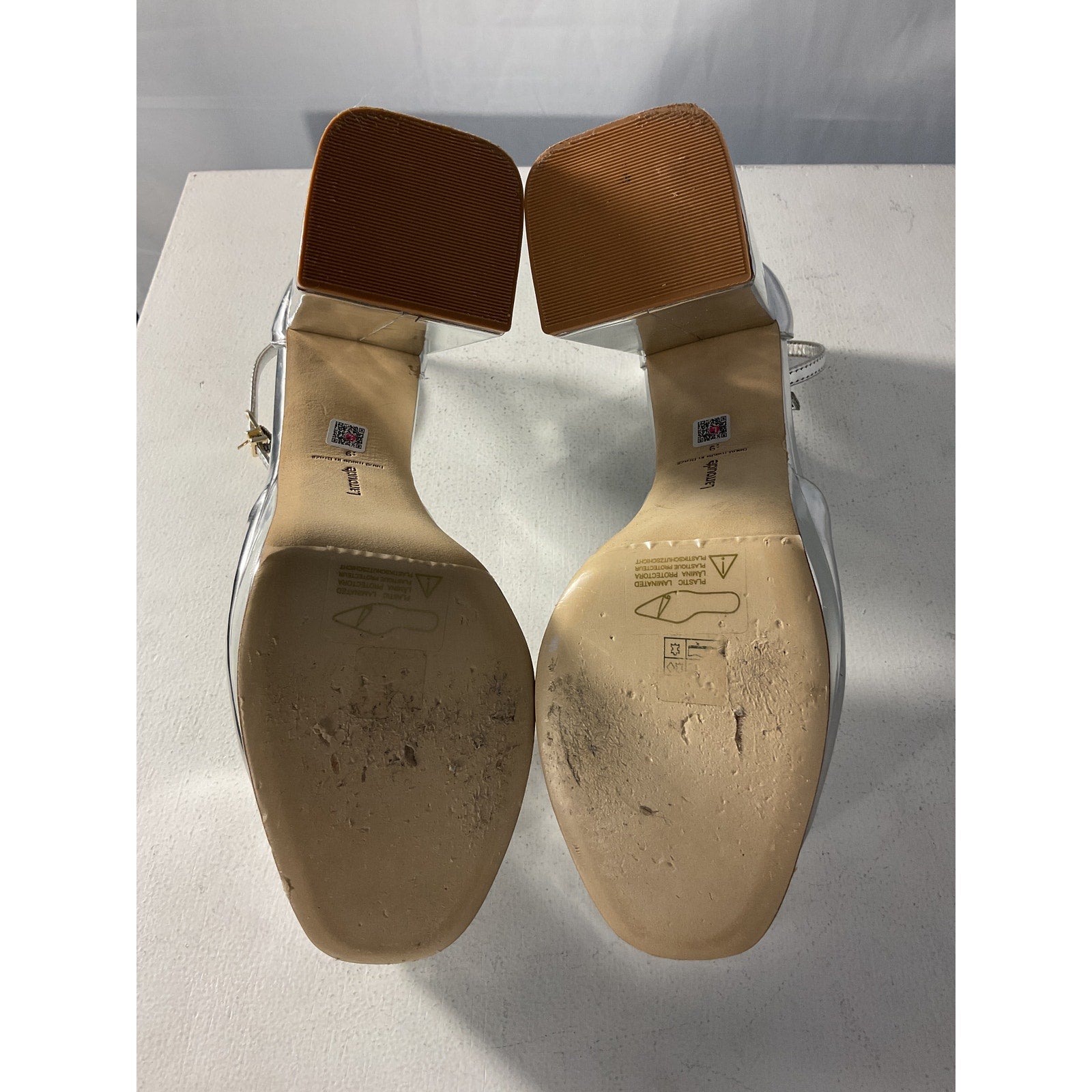 Larroude 'Ari' Silver Leather Pump Size 9