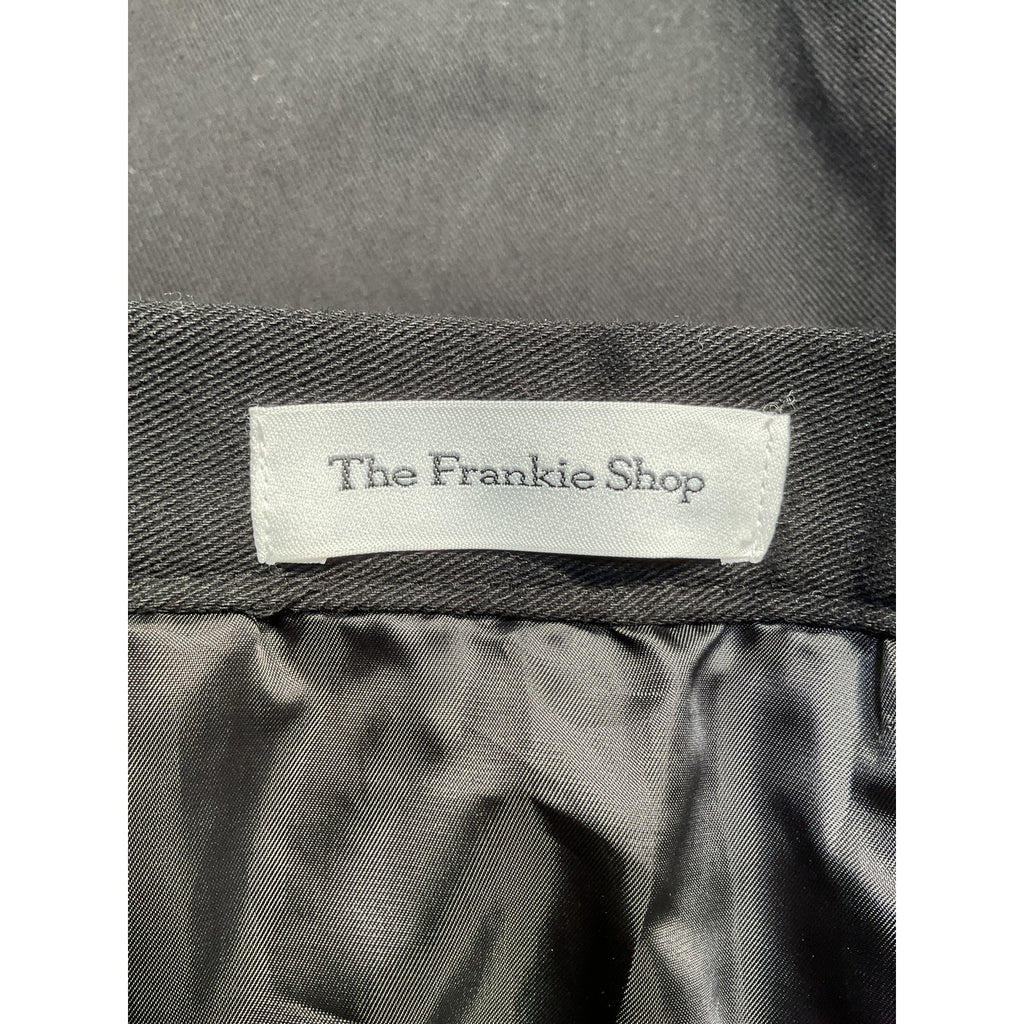 The Frankie Shop 'Audrey' Black Pleated Cotton-Twill Mini Skirt Size XS