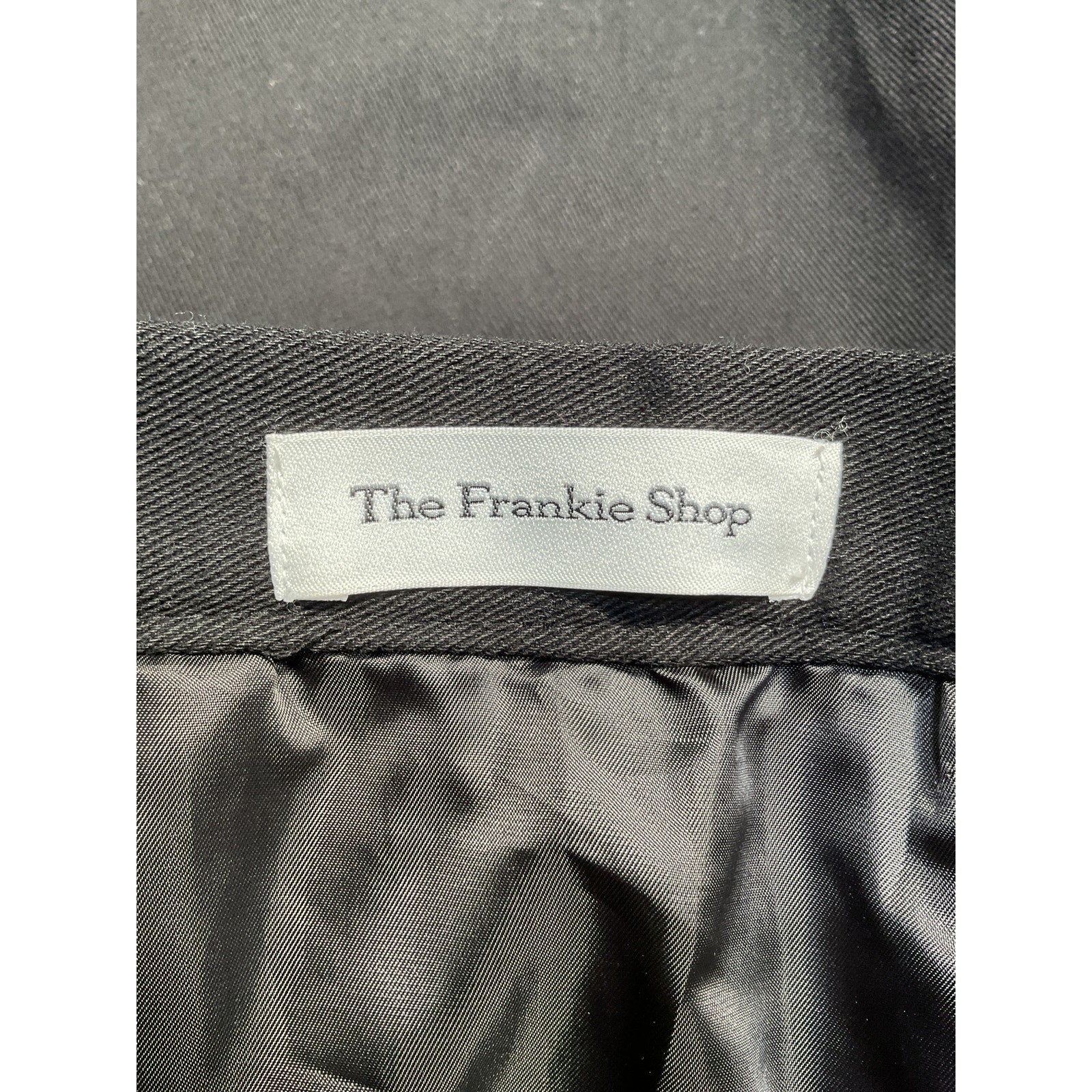 The Frankie Shop 'Audrey' Black Pleated Cotton-Twill Mini Skirt Size XS