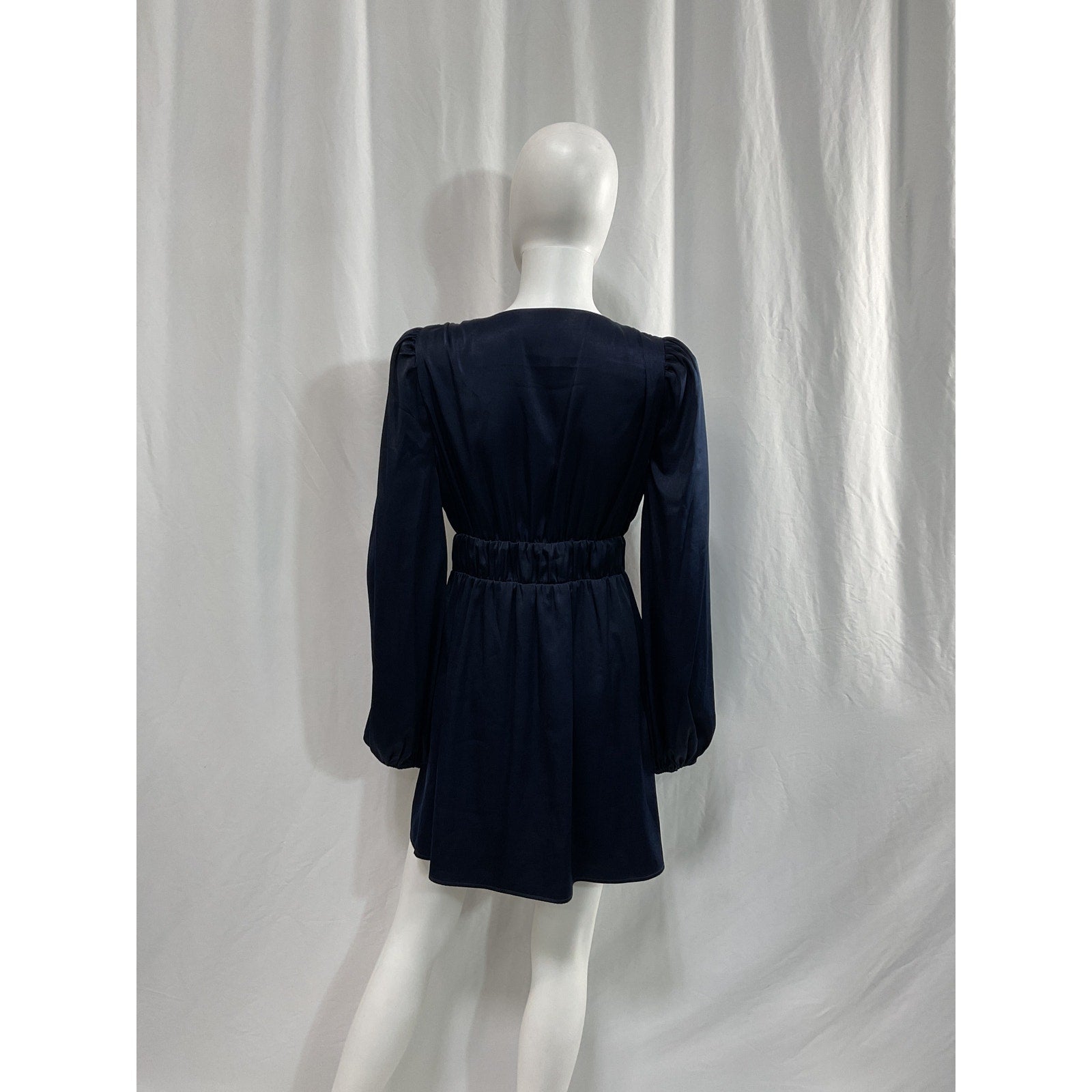 House Of Harlow 1960 x Revolve 'Vianne' Blue Sateen Mini Dress Size M