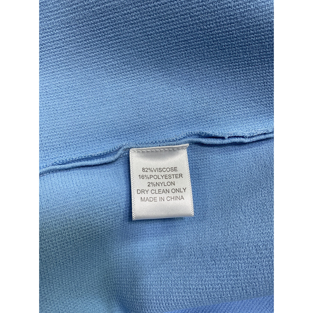 Lela Rose Detail Knit Blue Viscose Penelope Dress Size L - NWT
