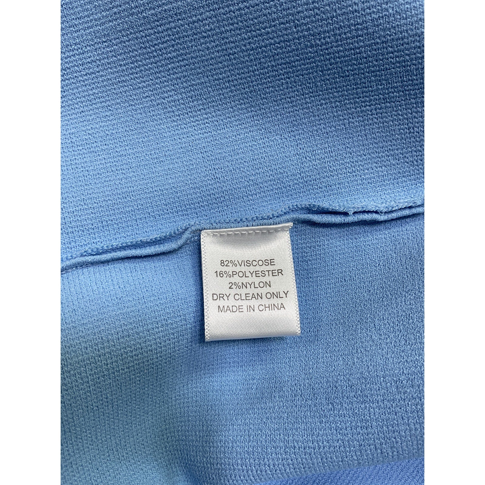 Lela Rose Detail Knit Blue Viscose Penelope Dress Size L - NWT