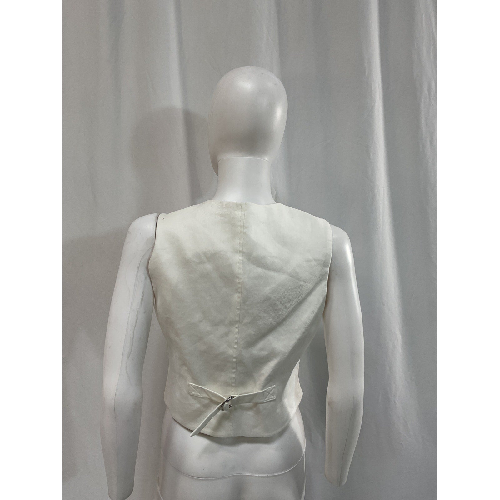 Veronica Beard 'Bennett' White Twill-Linen Vest Size 4 - NWT