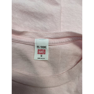 Re/Done '60S' Pink Cotton Slim Tee Size M