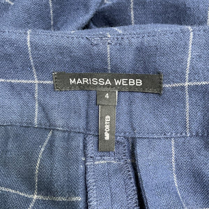 Marissa Webb Windowpane Blue Syd Balloon Pants Size 4