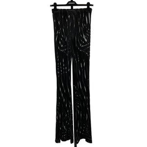 Versace Velvet Black Wide Leg Pants Size 38 IT / US 2