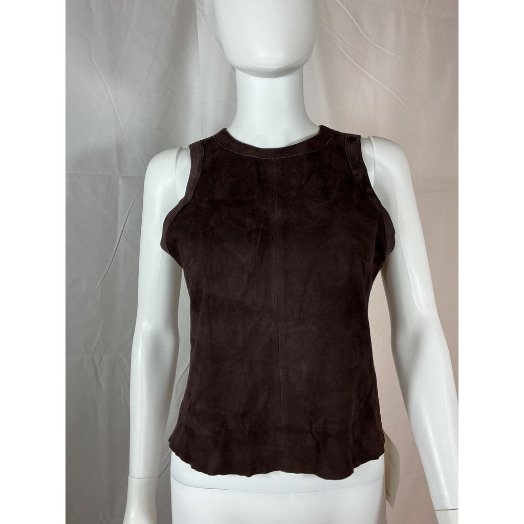 Stouls 'Pam' Brown Suede Tank Top Size M - NWT