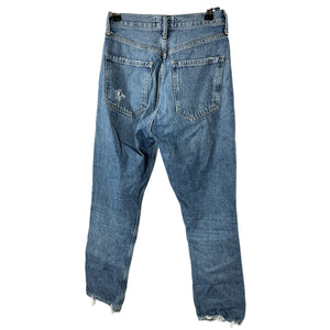 Agolde Vintage Blue Riley High Rise Straight Crop Denim Jeans Size 24
