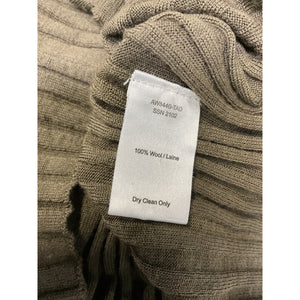 Atm Anthony Thomas Melillo Cropped Army Green Ribbed Crewneck Sweater Size S