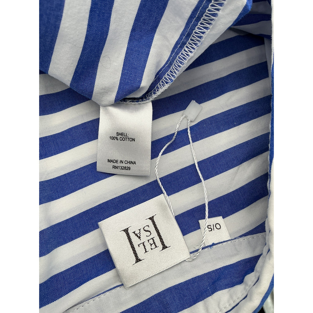 Helsa Poplin Blue Cotton Oversized Shirt Size 0 / S