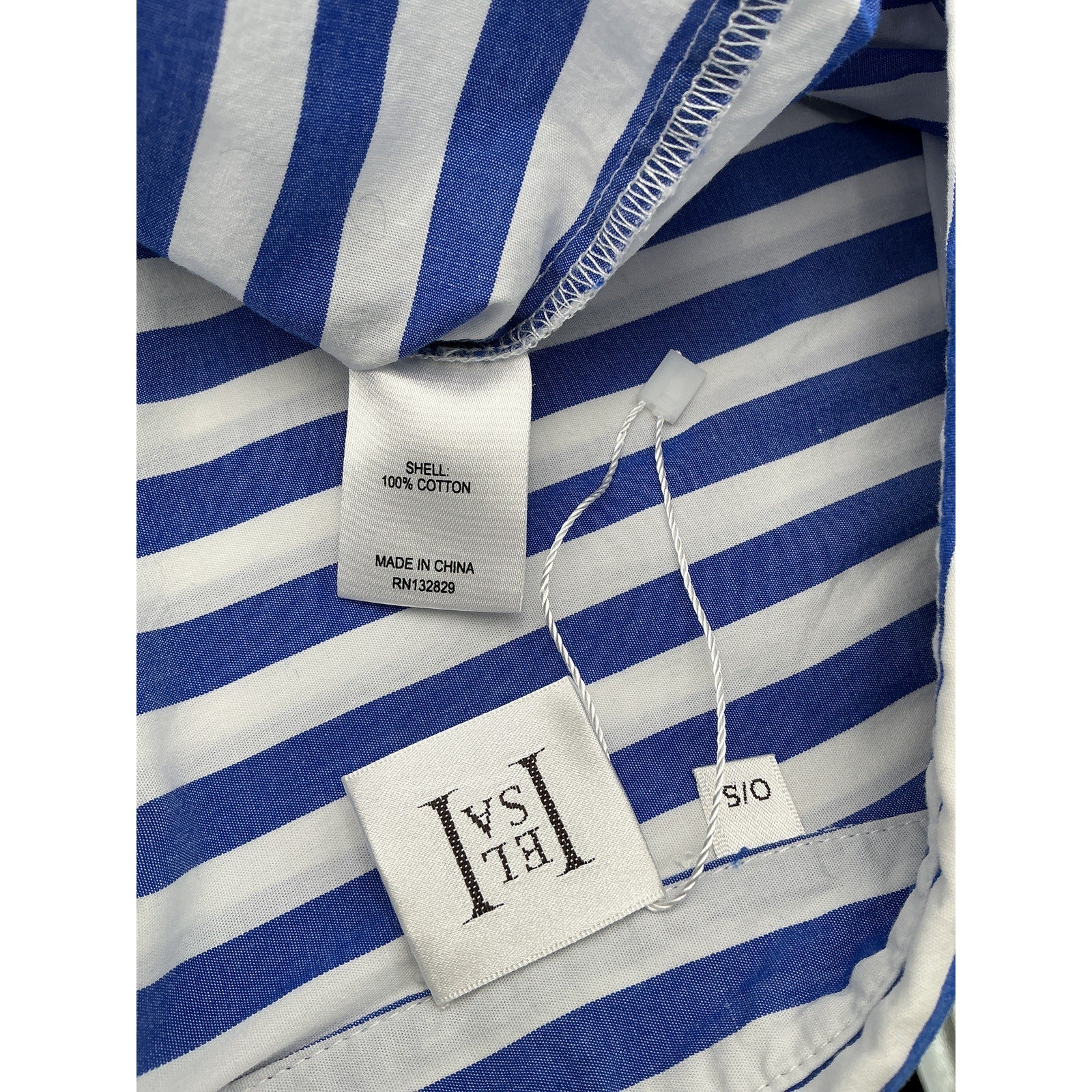 Helsa Poplin Blue Cotton Oversized Shirt Size 0 / S