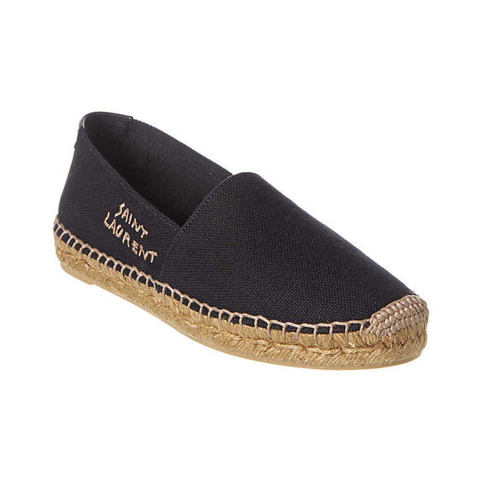 Saint Laurent 'Signature' Black Canvas Espadrille Size 7