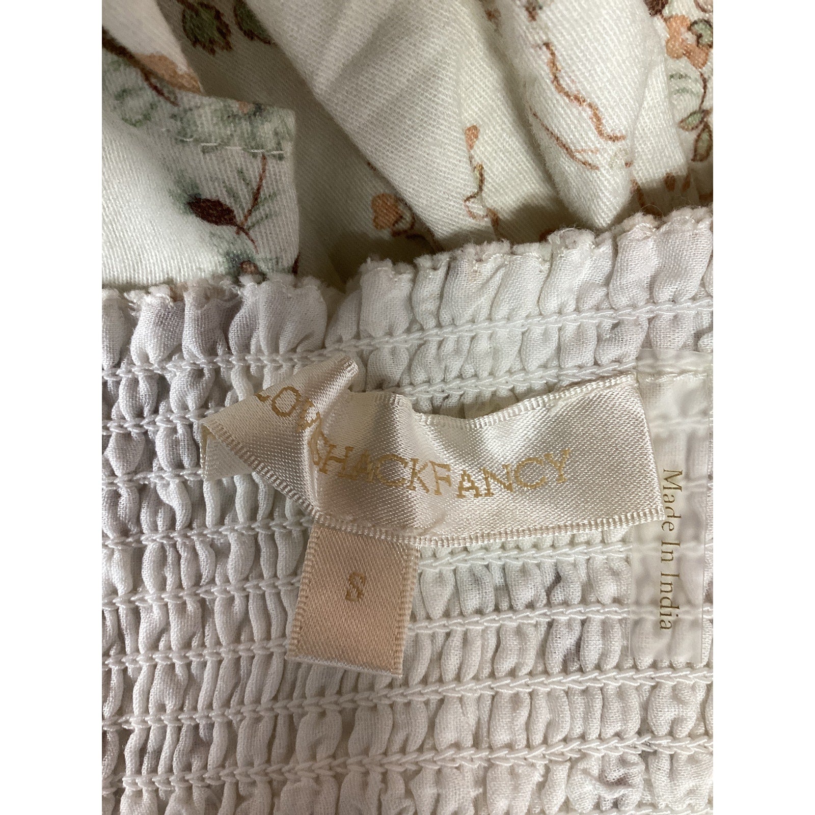 Loveshackfancy 'Sowa' White Cotton Blend Skirt Size S