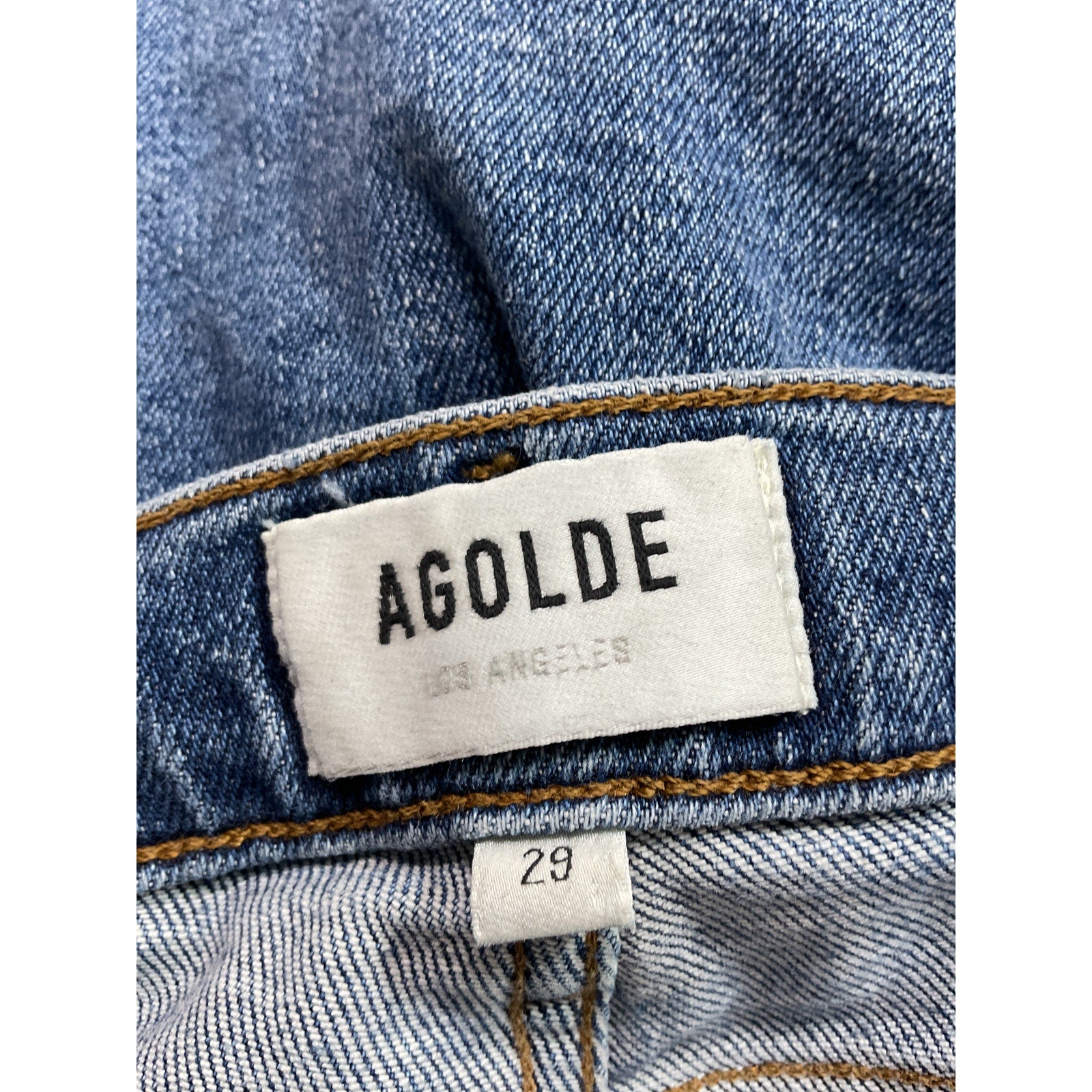 Agolde 'Nico' Blue High Rise Slim Denim Deans Size 29