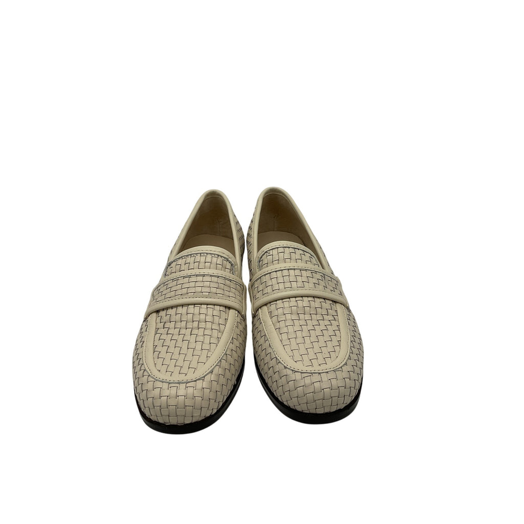 Matisse 'Ned' Beige Leather Woven Loafers Size 7.5