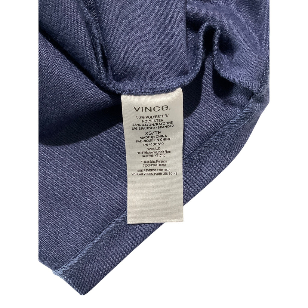 Vince Stretch Jersey Blue Polyester Sleeveless Midi-Dress Size XS