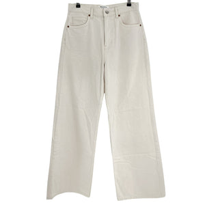 Reformation High Rise Beige Cary Wide Leg Denim Jeans Size 28