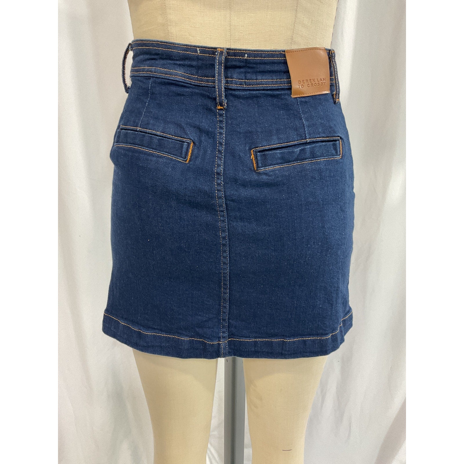 Derek Lam 'Dorit' Blue Tailored Mini Skirt Size 26