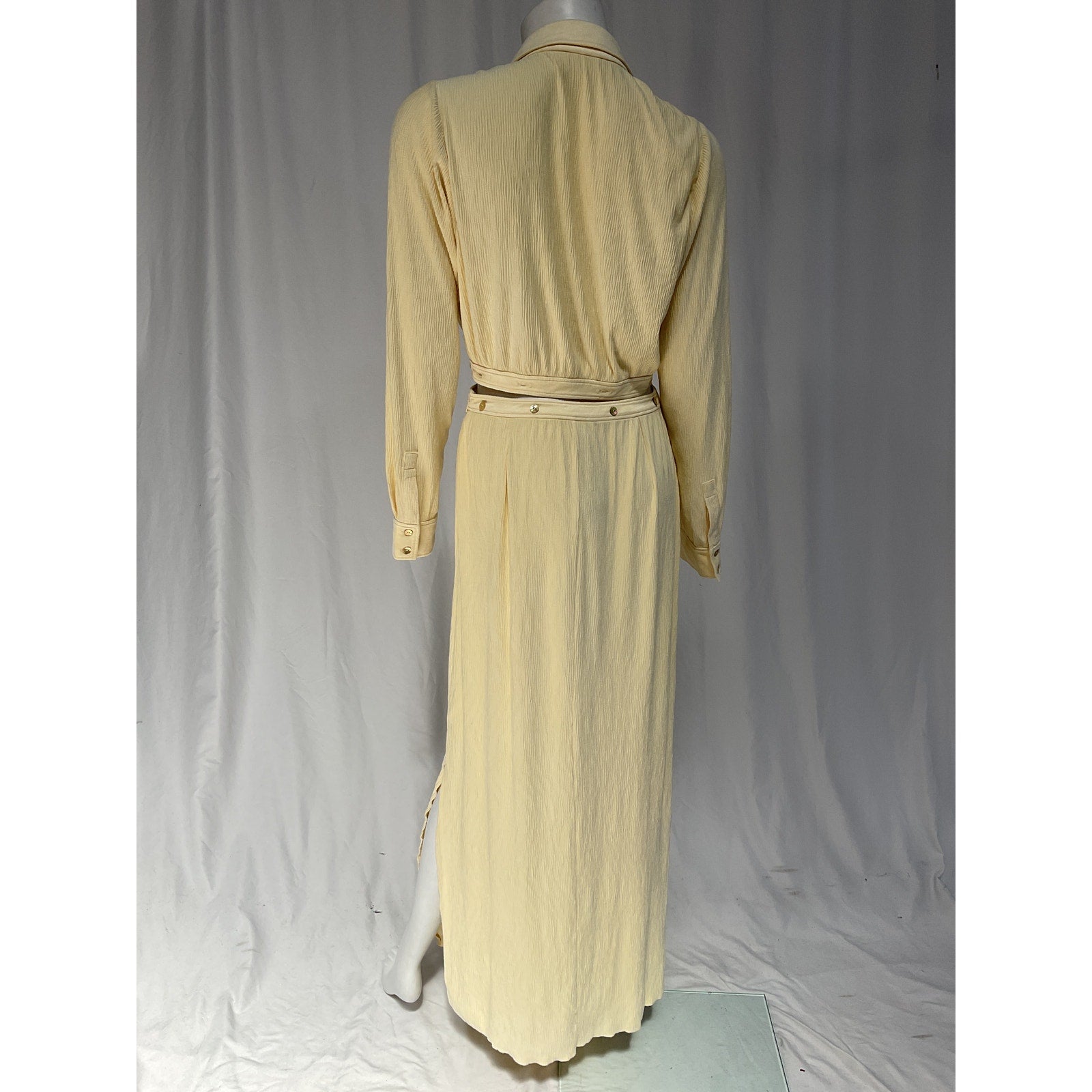 Simkhai 'Kelli' Yellow Vegan Suede Leather Shirt Dress Size S