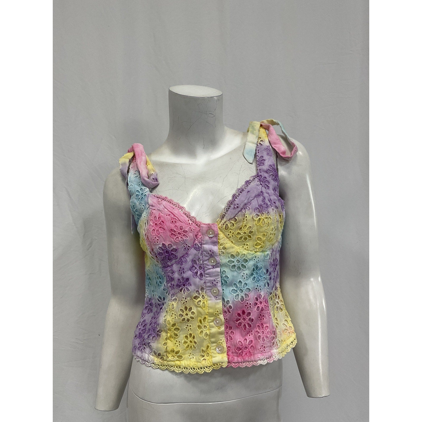 Majorelle 'Angie' Pink Cotton Bustier Top Size M