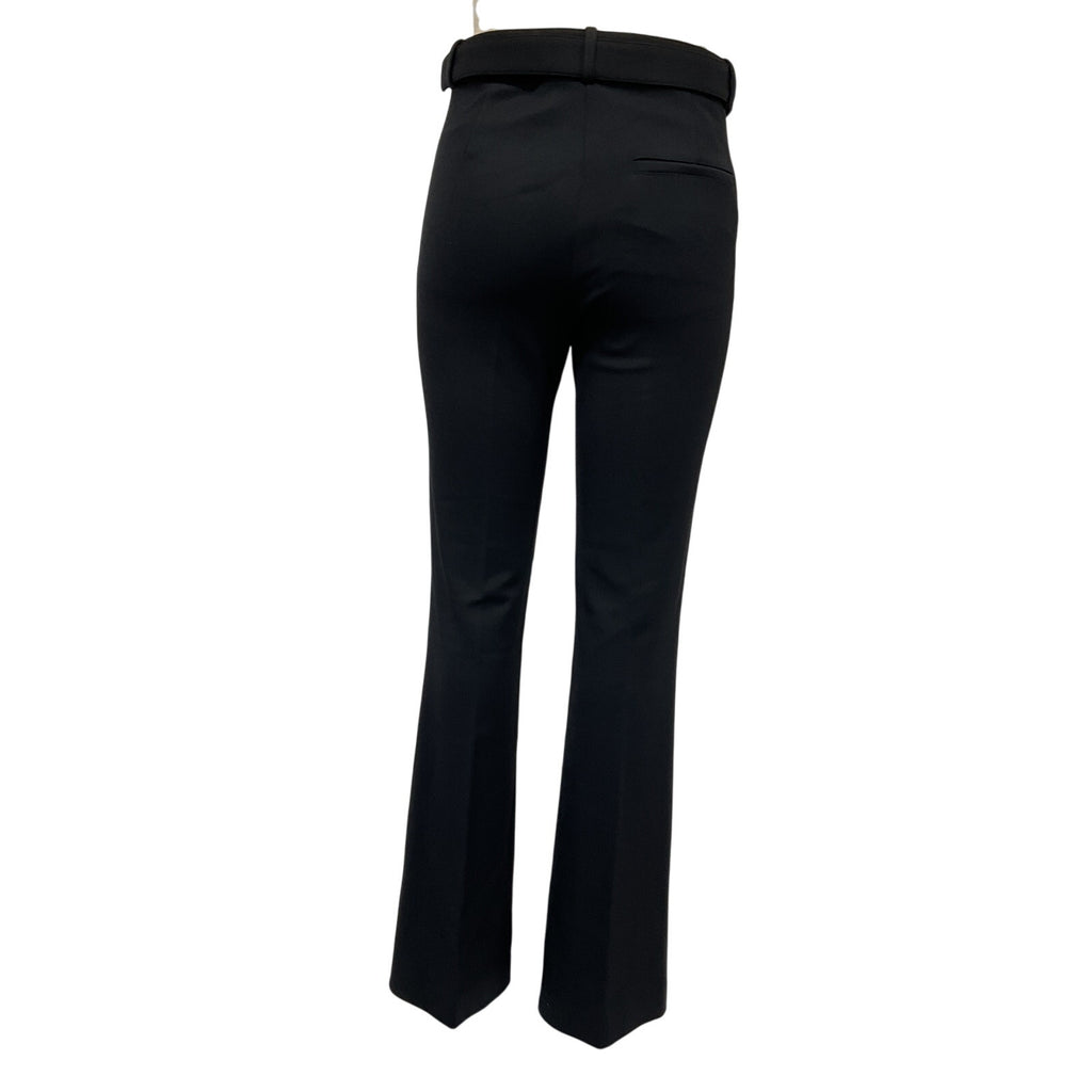 Helmut Lang Black Viscose Belted Flare Leg Pants Size M