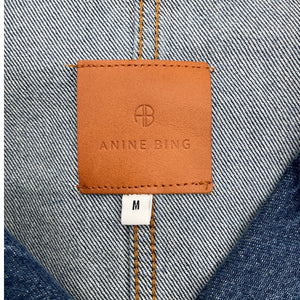 Anine Bing Denim Arctic Blue Alden Jacket Size M