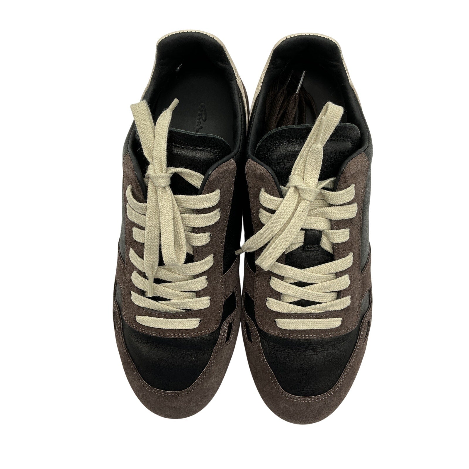 Rick Owens Brown Suede And Leather Sneakers Size 9