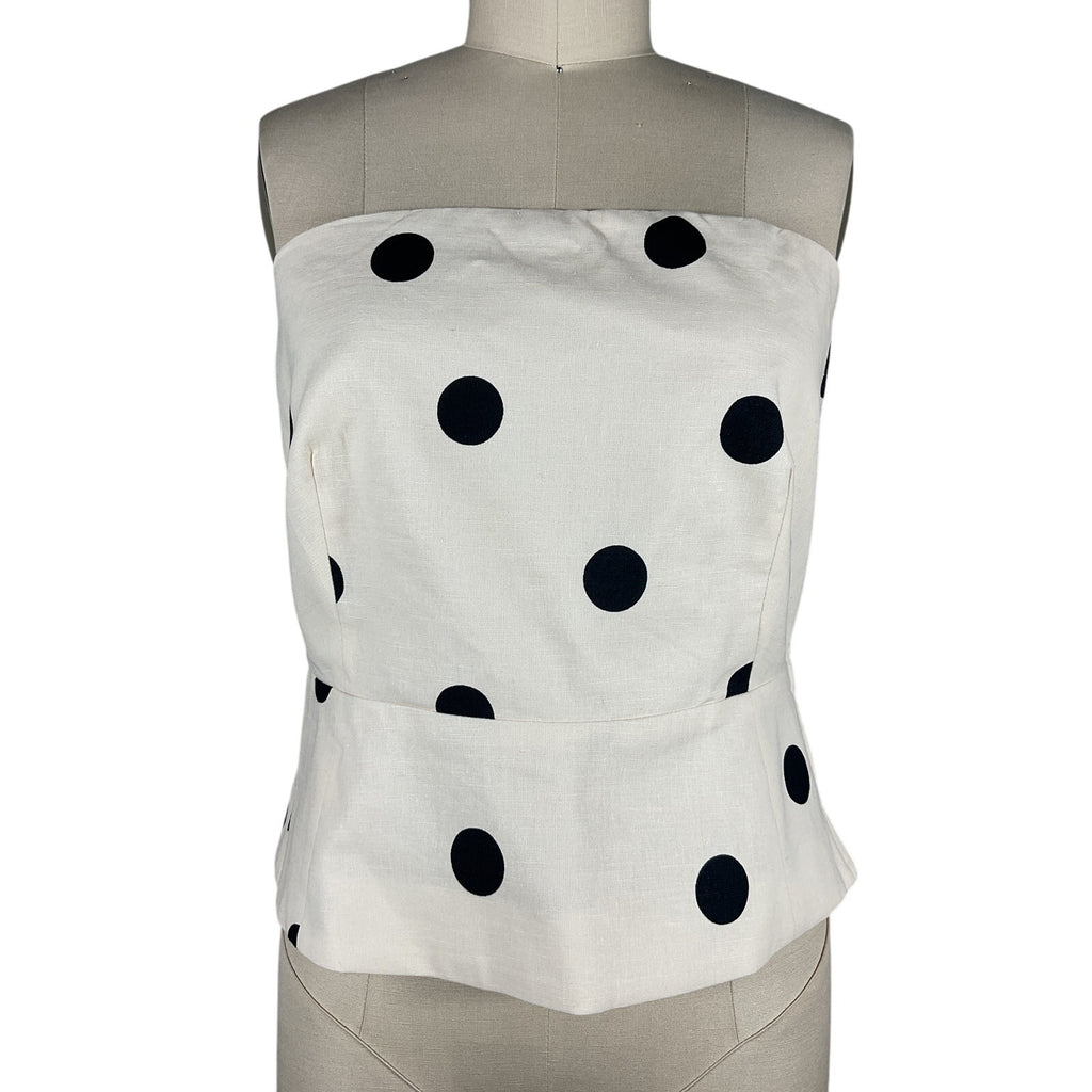 Sézane 'Adriel' Beige Linen Blouse Size 6 NWT