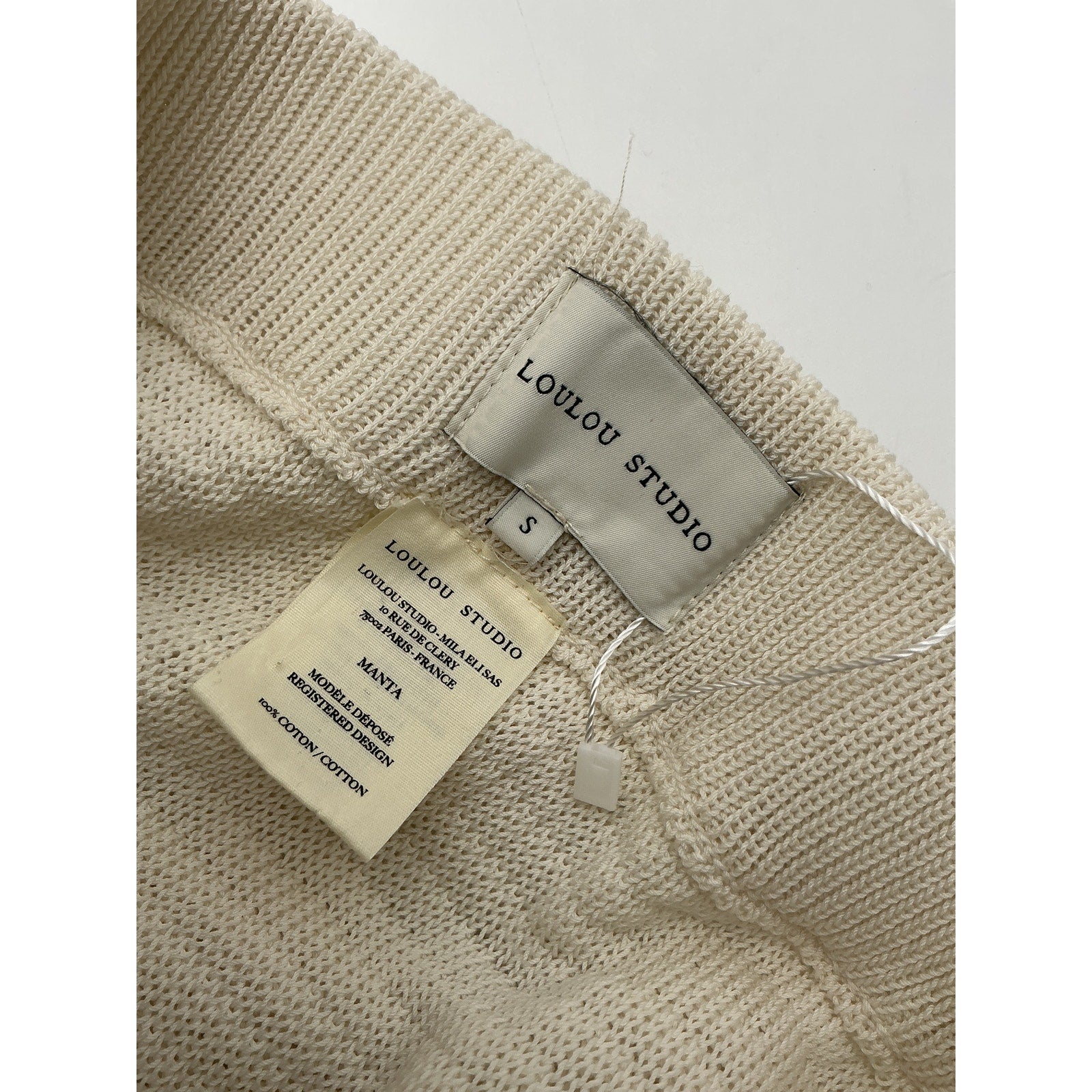 Loulou Studio Ivory Cotton Skirt Set Size S