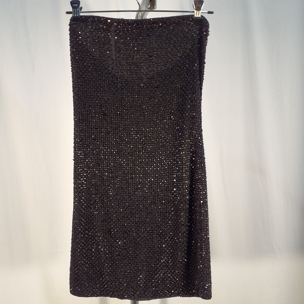 Alice + Olivia 'Leia Embell' Black Strapless Sleeveless Mini Dress Size 2