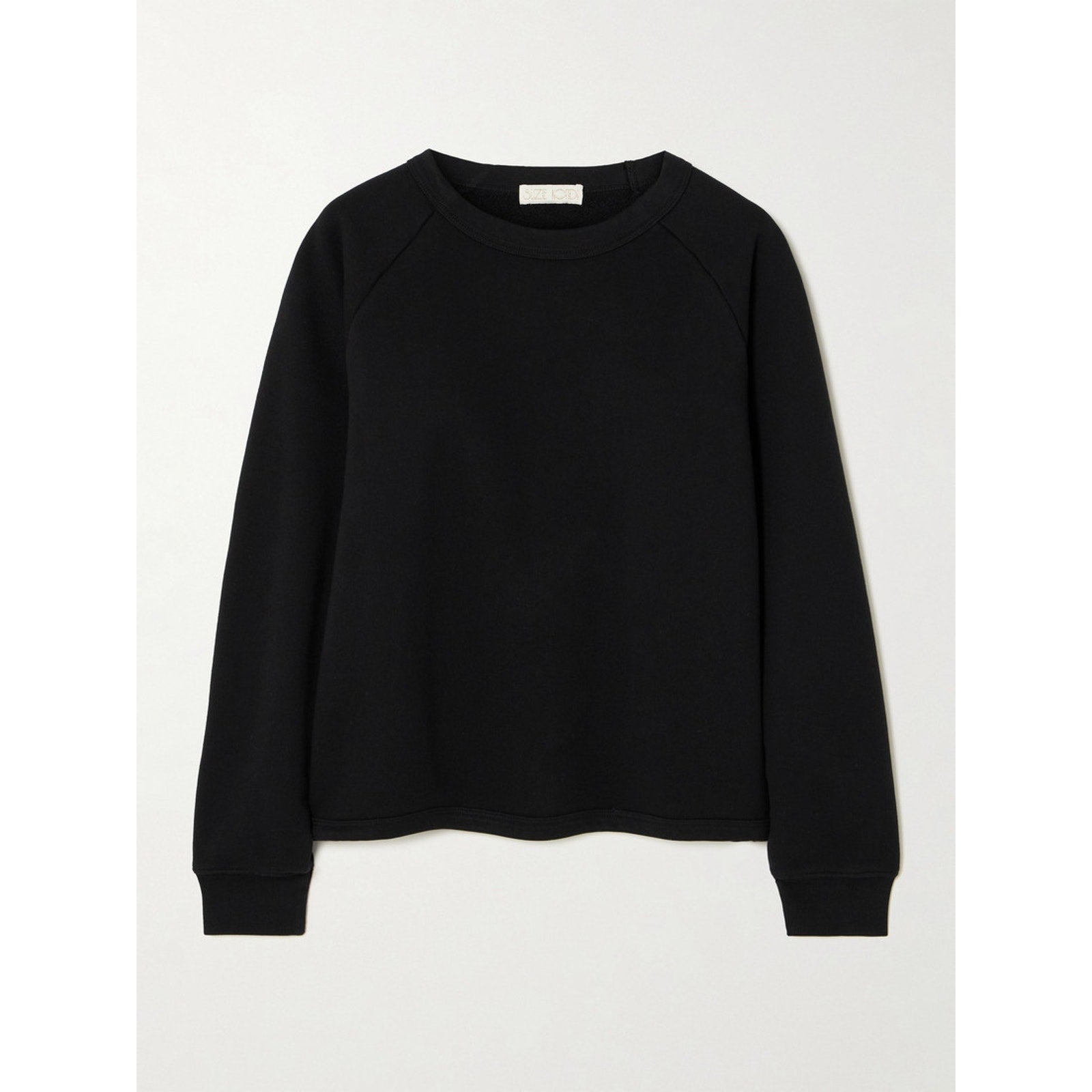 Suzie Kondi 'Sarande' Black Cotton French Cotton-Terry Sweatshirt Size L
