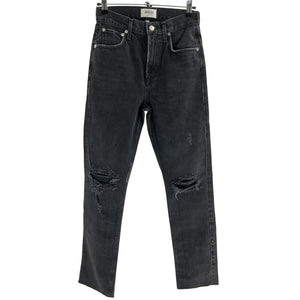 Agolde Distressed Black Cherie High Rise Denim Jeans Size 24