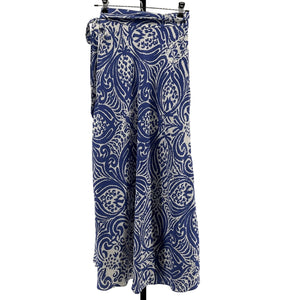 Shona Joy Printed Blue Pombeline Skirt Size AUS 8 / US 4