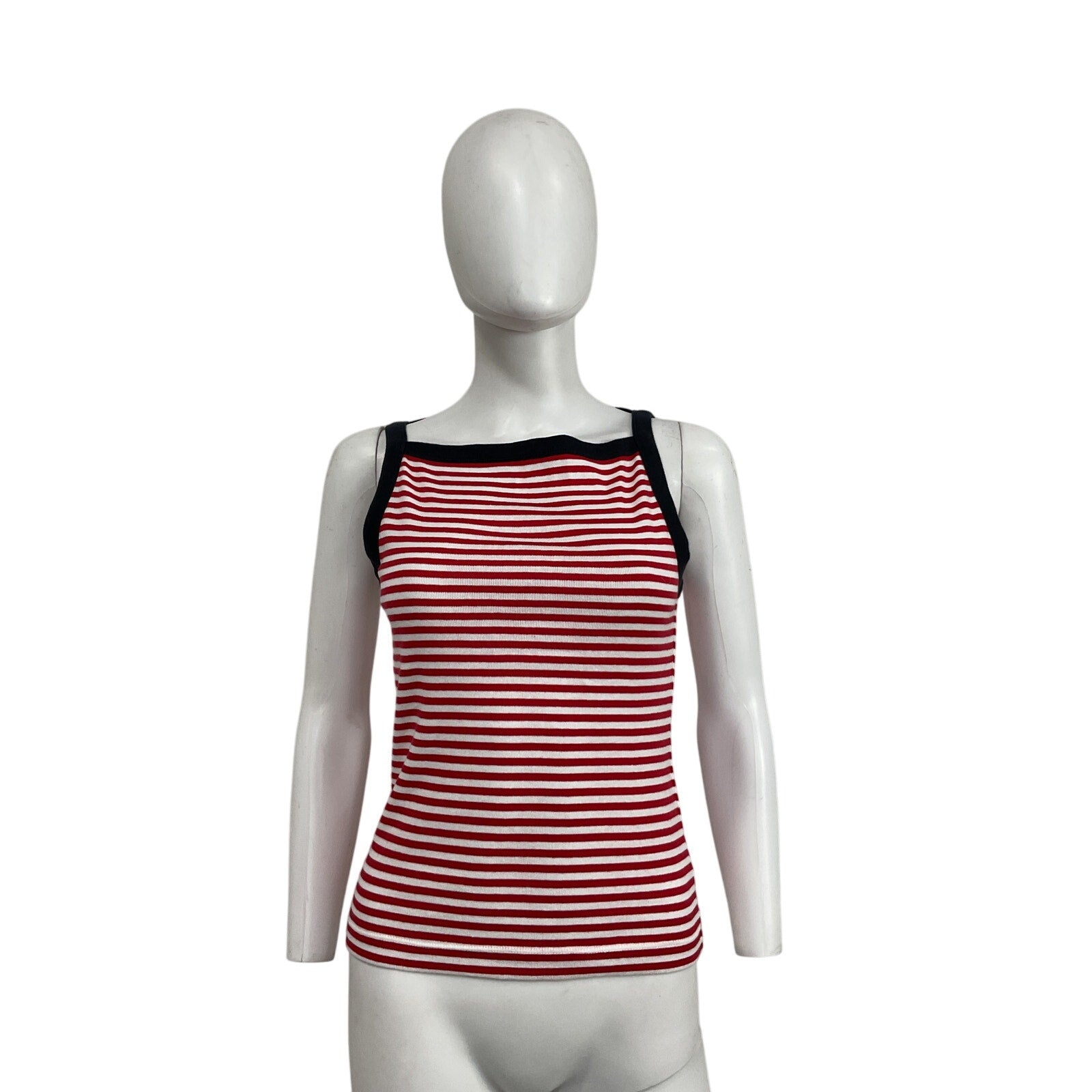 D�en 'Andrea' Red Cotton Tank Top Size S