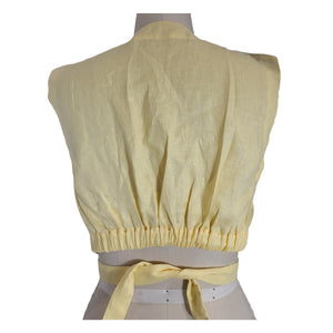 Nicholas Chic Custard Tarla Wrap Blouse Size 0
