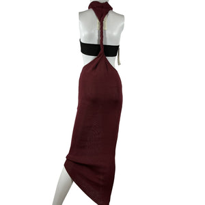 Baobab Sleek Burgundy Mendra Maxi Dress Size XS
