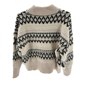 Rag & Bone 'Willow Fair Isle' Cream Wool Sweater Size SP