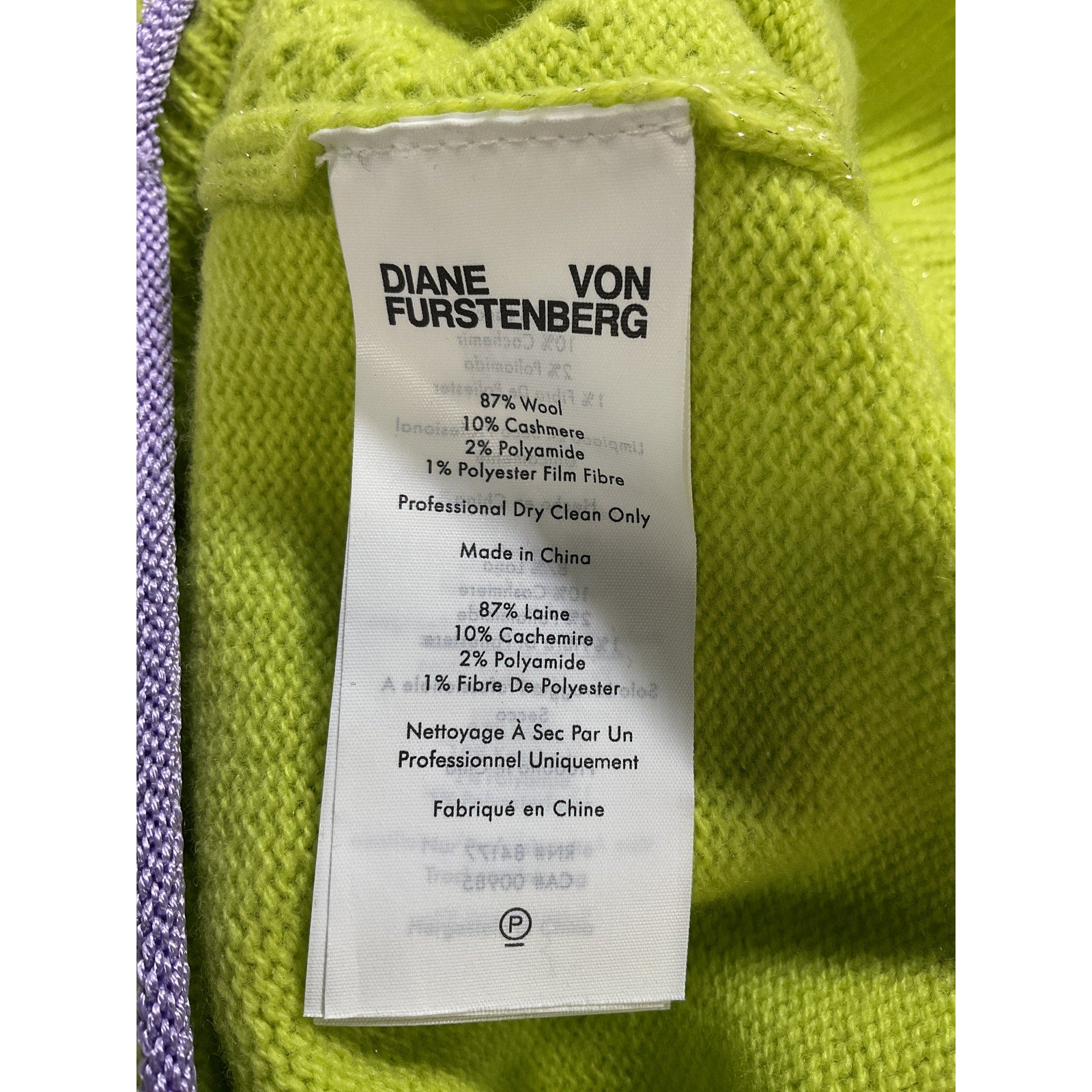 Diane Von Furstenberg 'Timmy' Puff Sleeve Green Cardigan Size XS - NWT