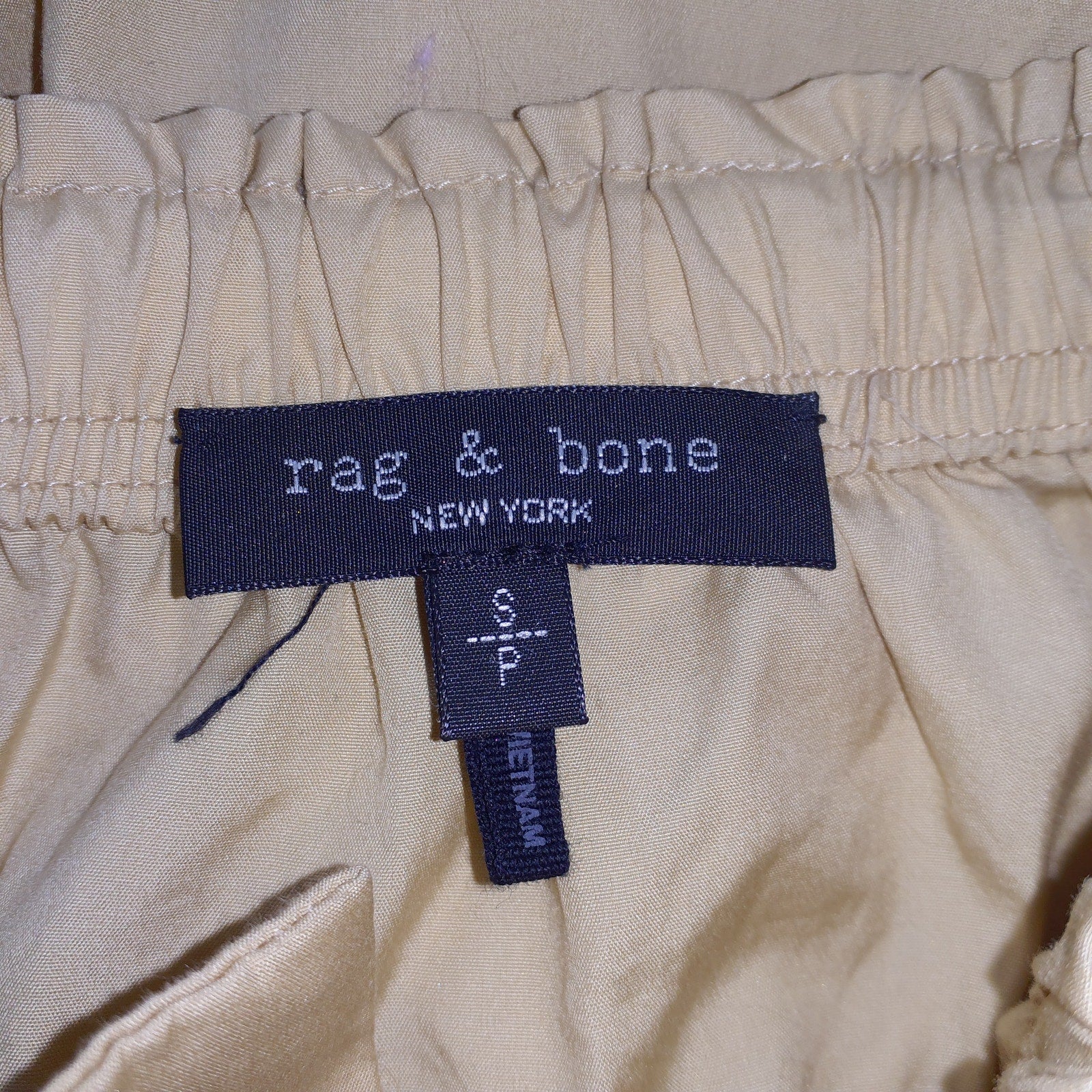 Rag & Bone 'Becky' Tan Sateen Flight Pant Size S