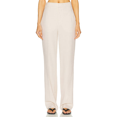 L'Academie Tailored Cream Hendry Trousers Size S
