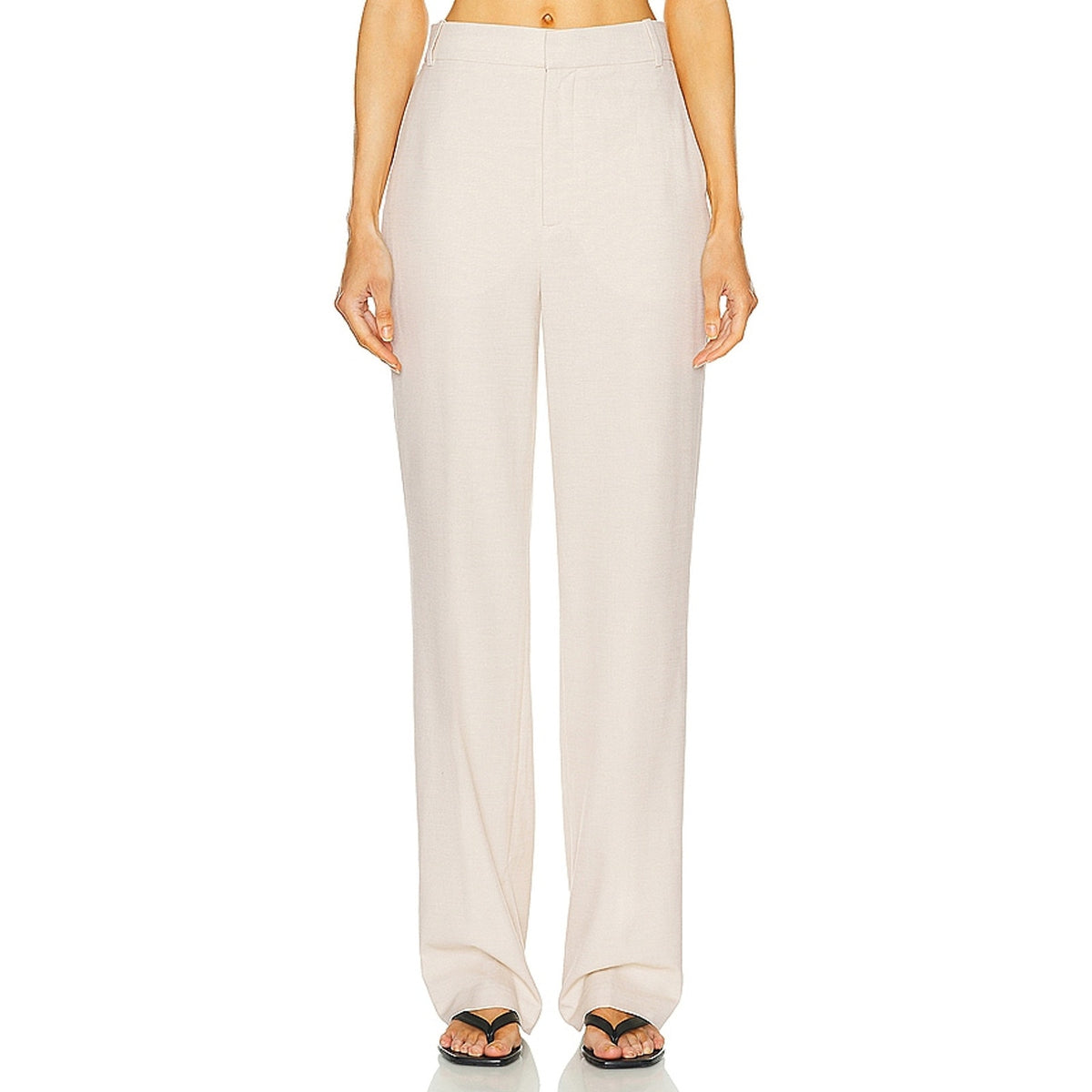 L'Academie Tailored Cream Hendry Trousers Size S