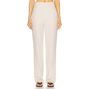 L'Academie Tailored Cream Hendry Trousers Size S
