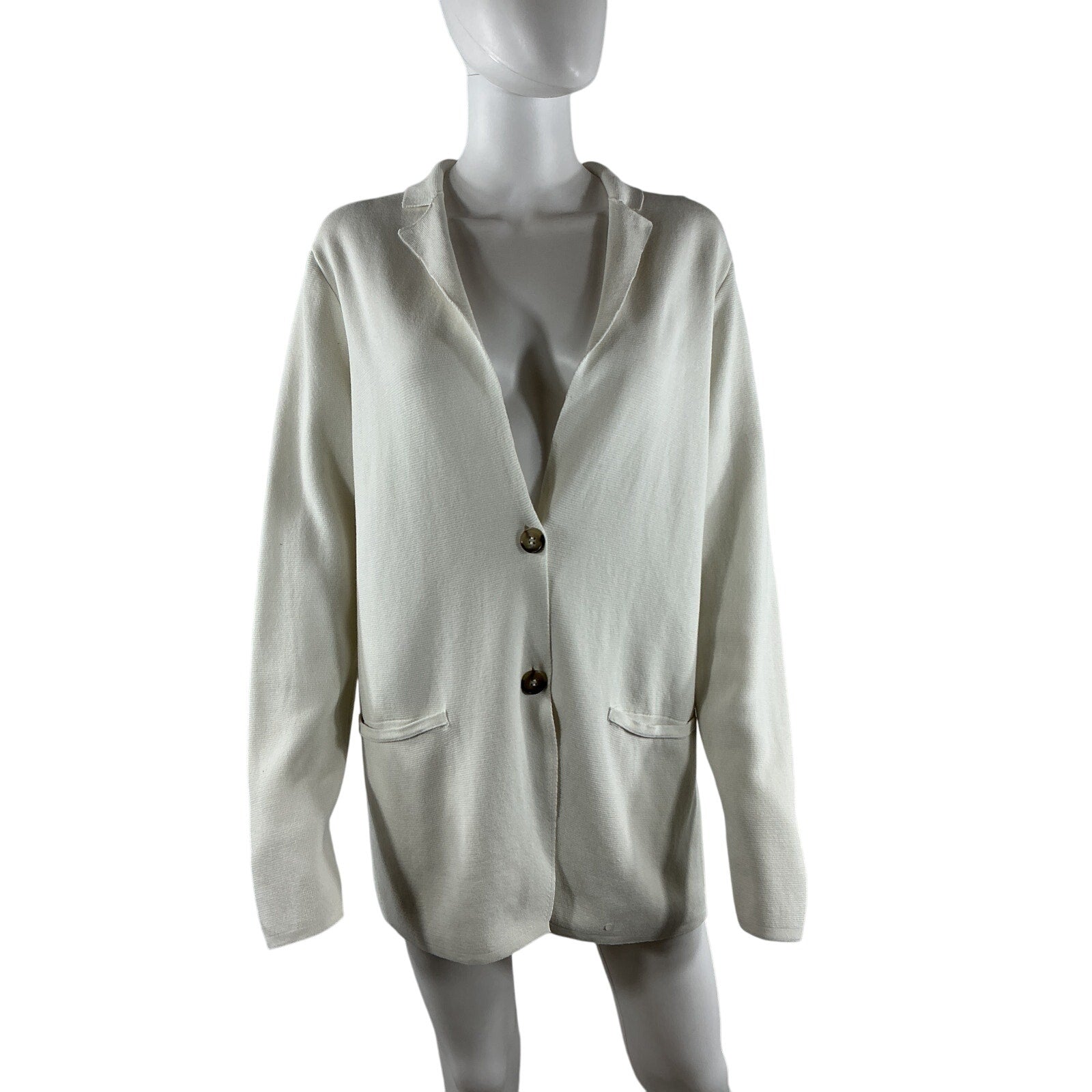 Falconeri Ivory Jacket With Lapels Size S