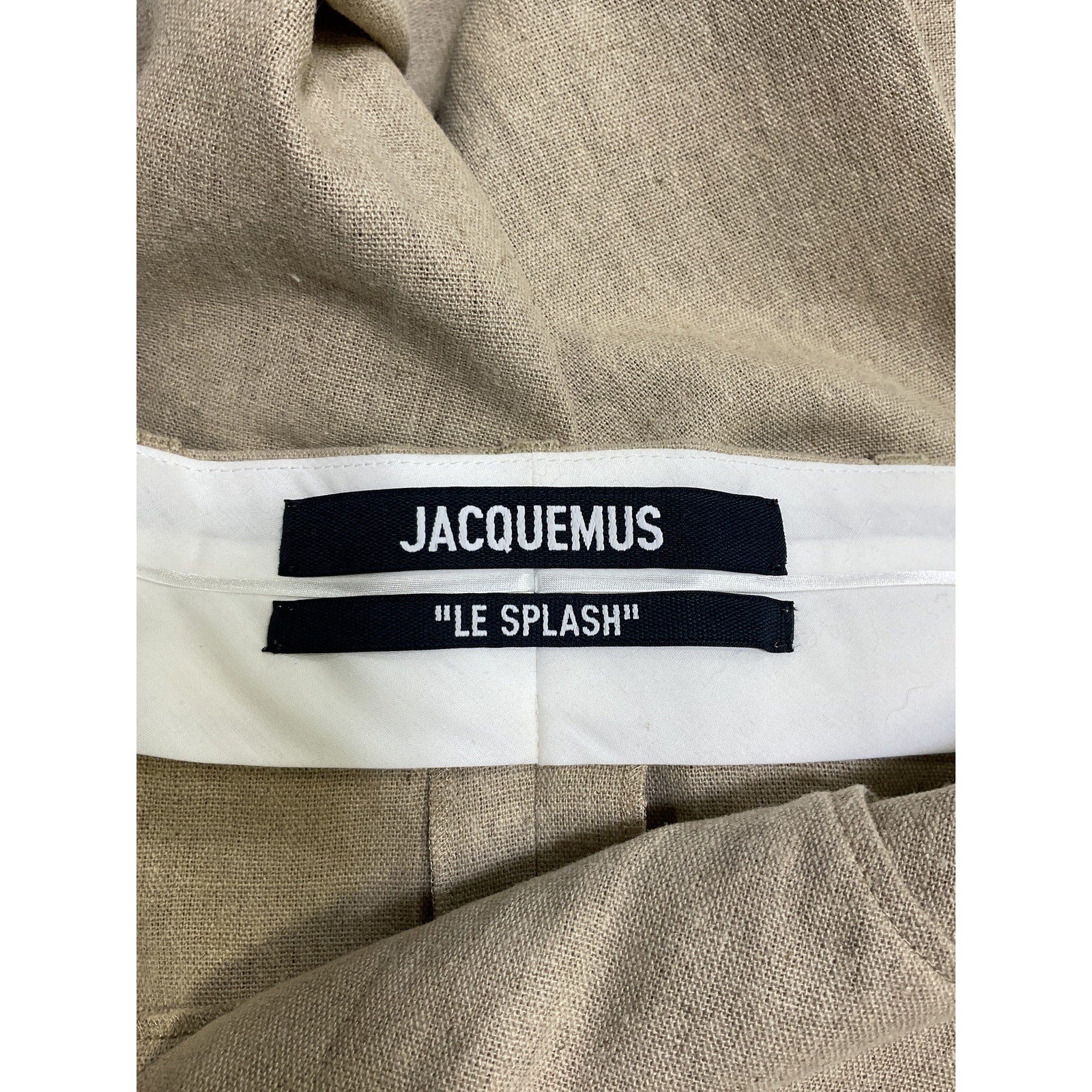 Jacquemus 'Le Pantalon' Beige Linen Sauge Trousers Size 36