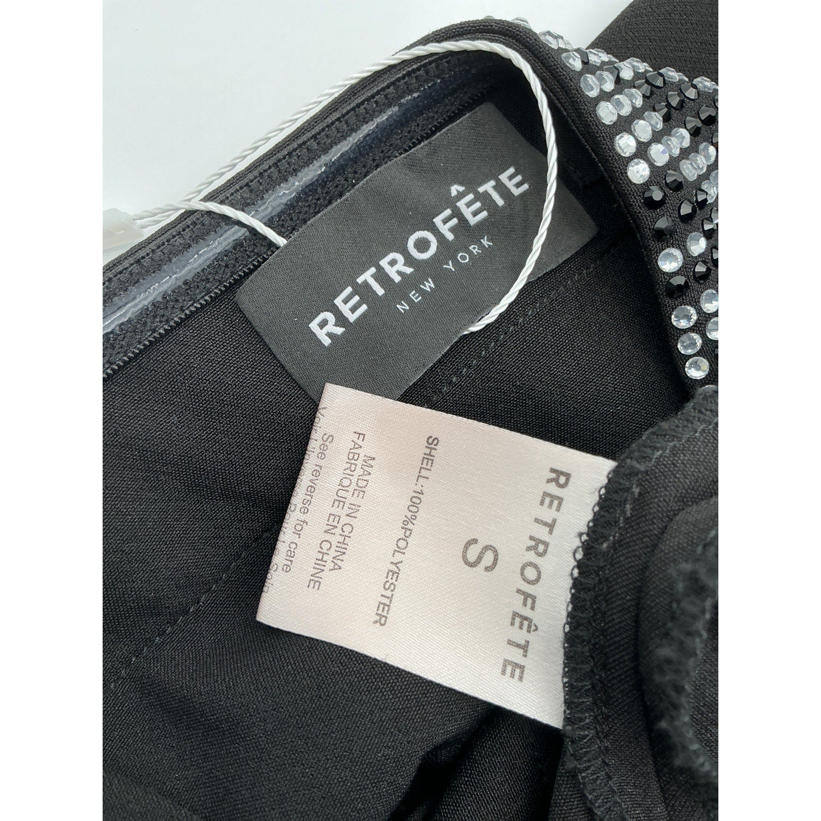 Retrofete 'Abigail' Black Polyester Dress Size S