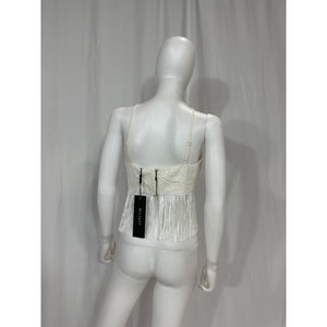 Elliatt Water 'Lily' White Sequined Top Size S - NWT