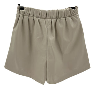 Anine Bing Vegan Leather Beige Sofia Shorts Size XS