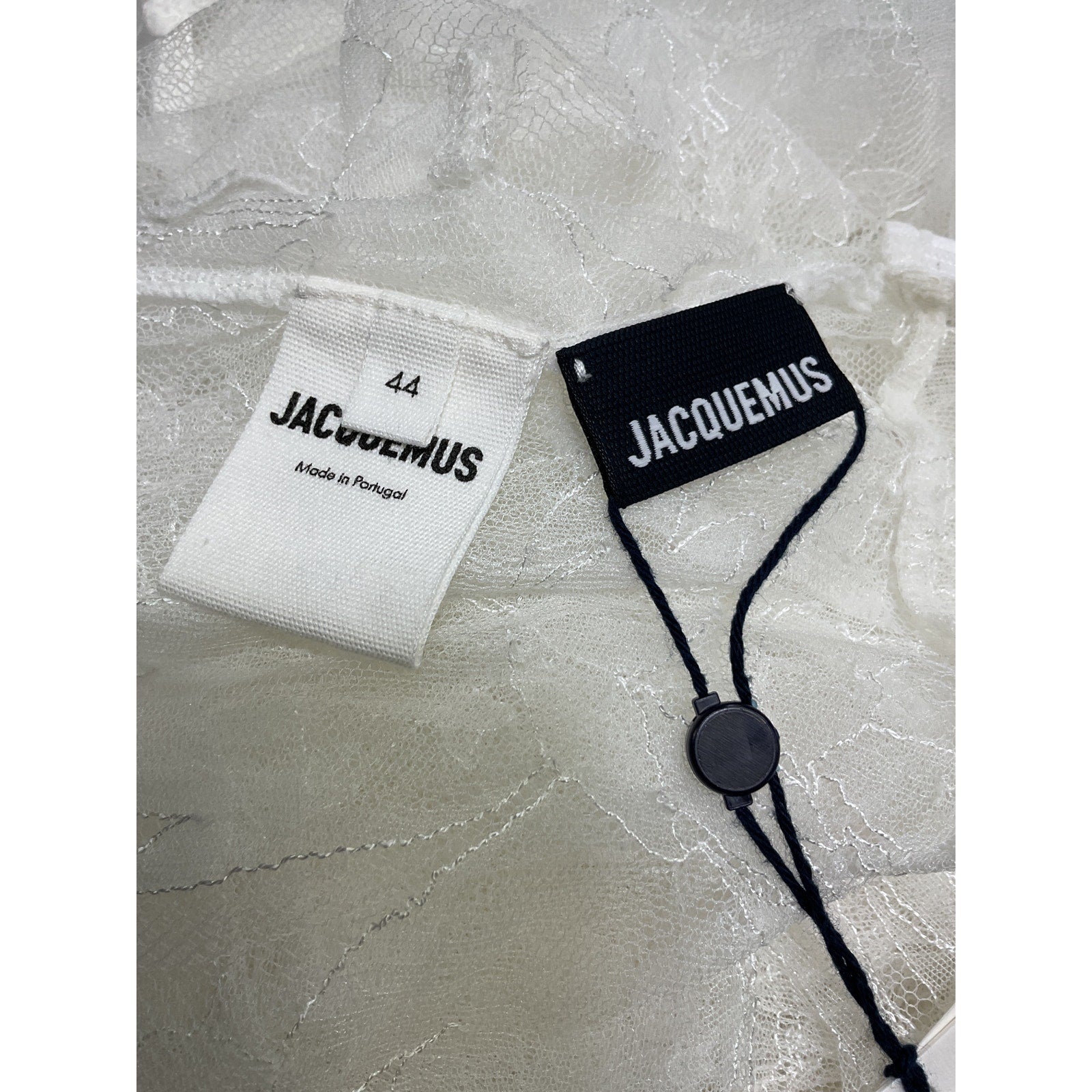 Jacquemus Le Papier 'La Robe Piombone' White Polyamide Maxi Dress Size 44