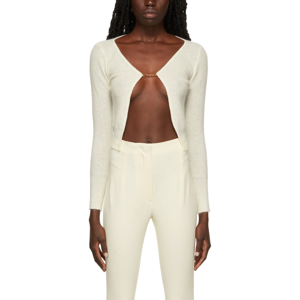 Jacquemus 'Ssense' White Exclusive Off-White Mohair Wool Blend Le Cardigan Size 34